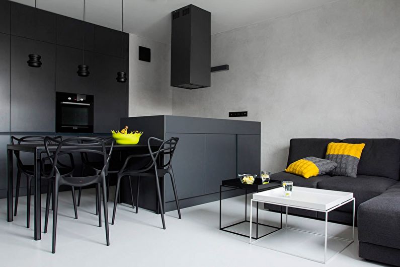 types de design plat noir et blanc