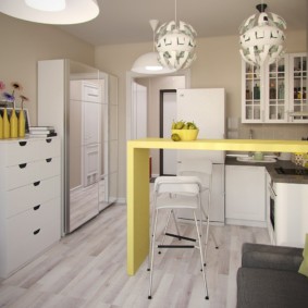 studio apartment 23 sq. meters interior