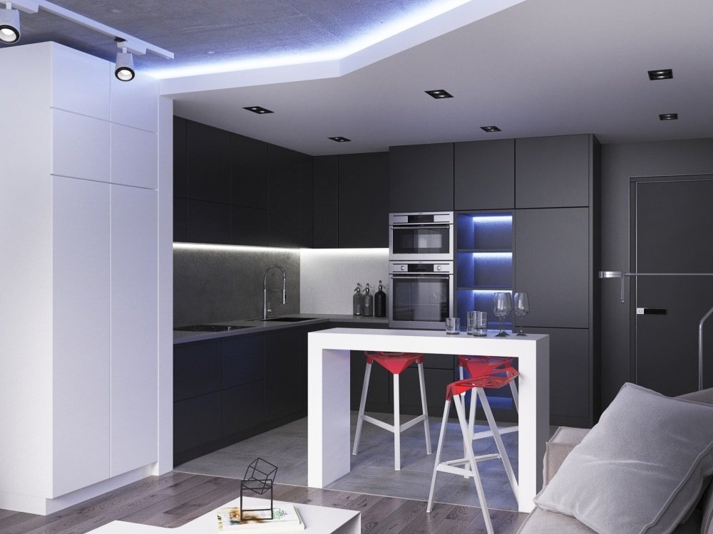 studio apartment 23 square meters high tech