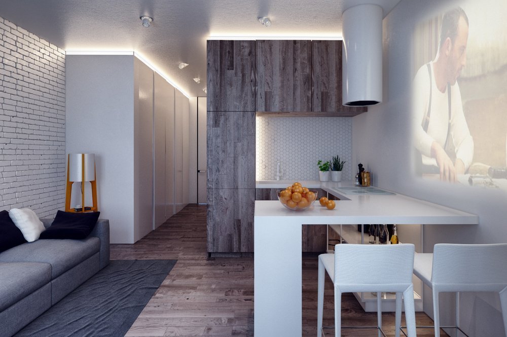 studio apartment 23 square meters photo decoration