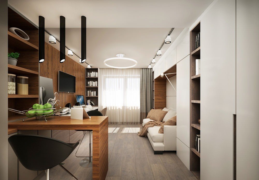 studio apartment 23 sq. meters ideas interior