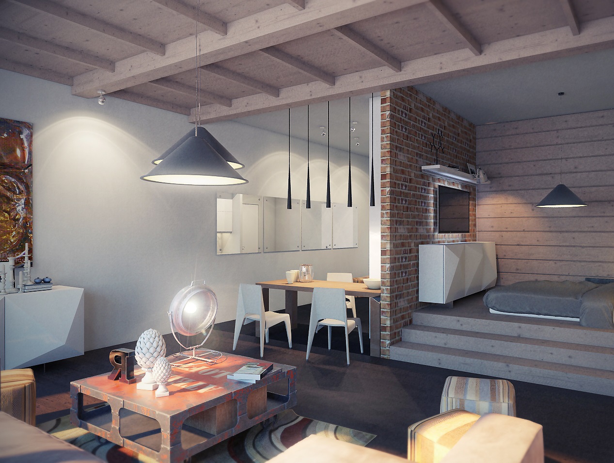 loft dans un petit appartement