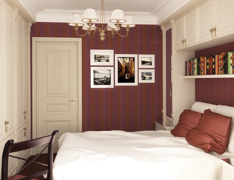 Décor de peintures murales dans une petite chambre