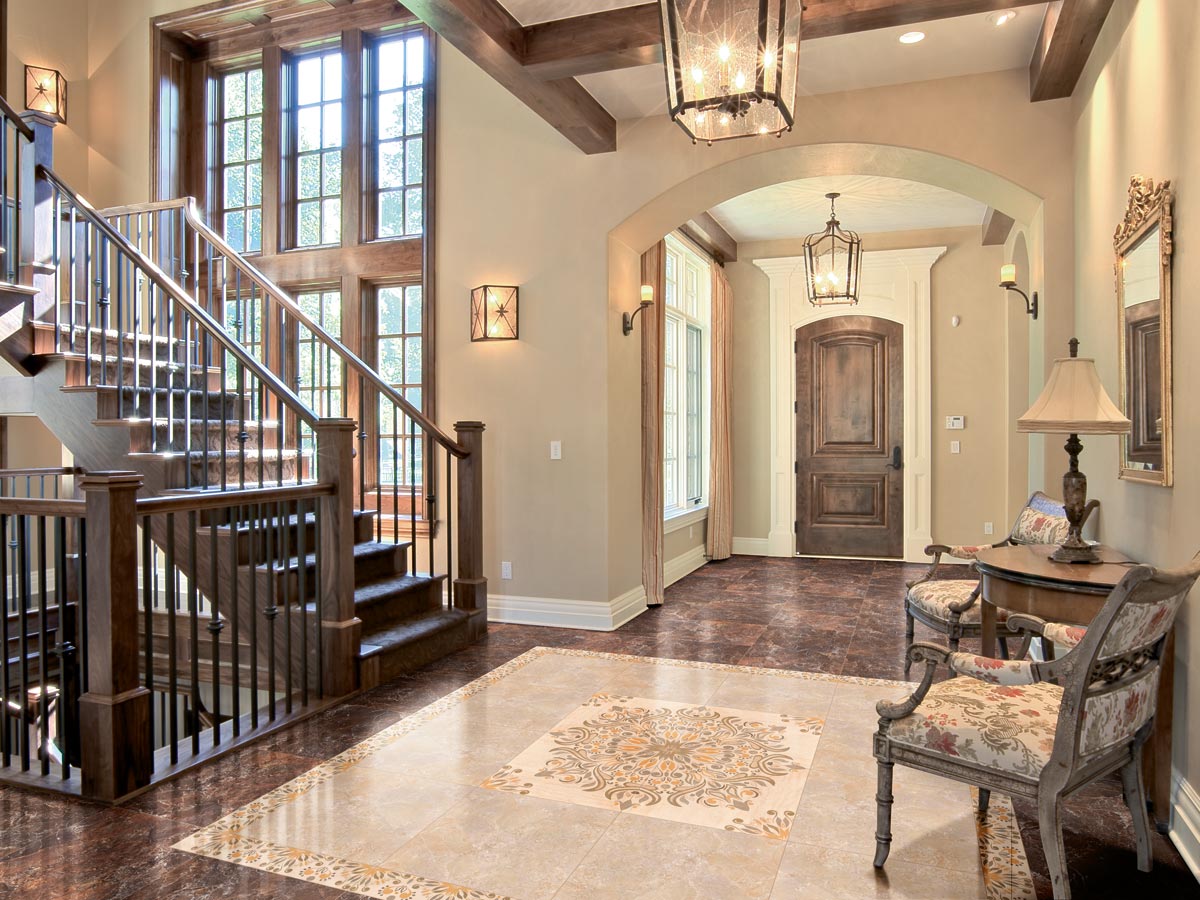 floor tiles in the hallway