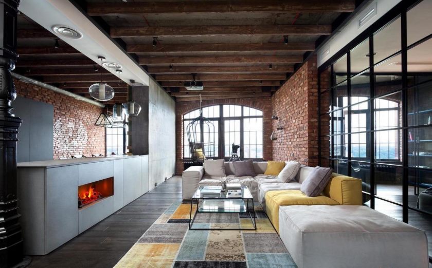 studio dans des idées de style loft