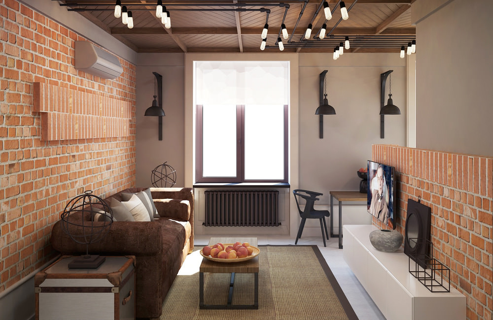 studio dans une décoration de style loft