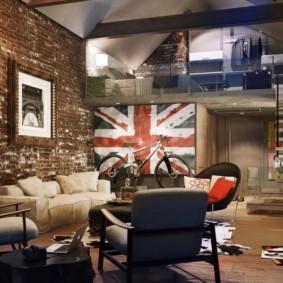 studio dans une photo d'intérieur de style loft