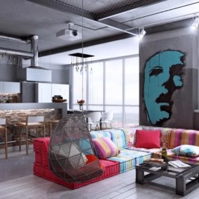 studio dans les types d'idées de style loft