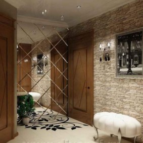 wall decoration with decorative stone interior ideas