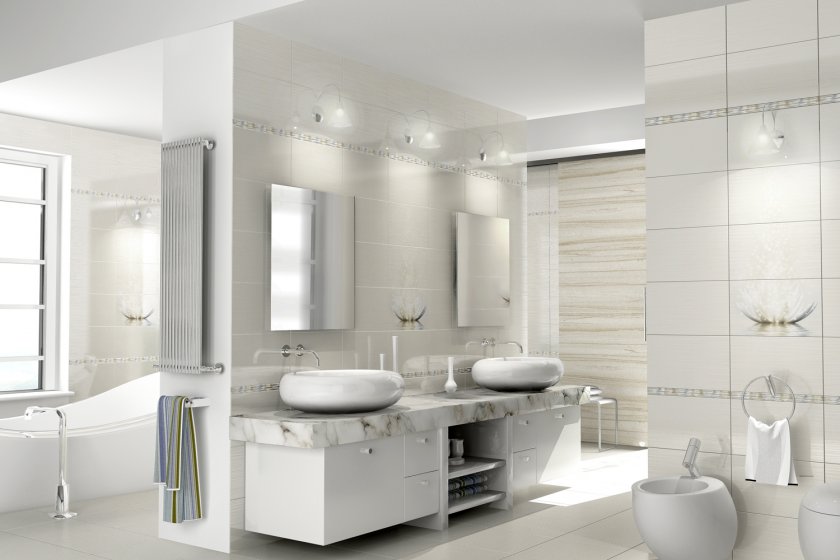 idee di design per piastrelle del bagno