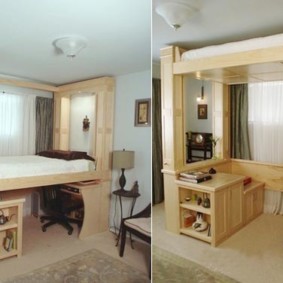 bedroom with window in the attic