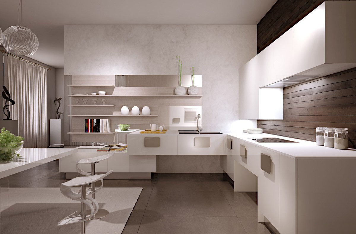 mensole in cucina invece di pensili design idee