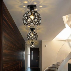 ceiling chandelier in the hallway photo decor