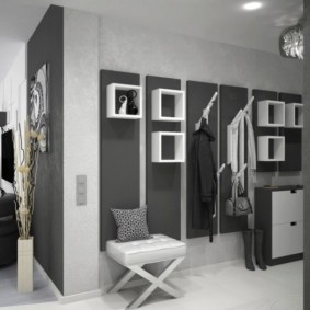 idées de décoration de couloir gris