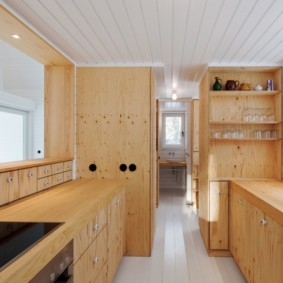 cuisine sans rendez-vous dans une maison en bois