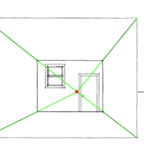 Esquisser des lignes sur un croquis de cuisine