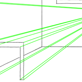 Construire une chaise dans la figure en perspective