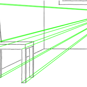 Disegnare una sedia da cucina secondo le regole della prospettiva