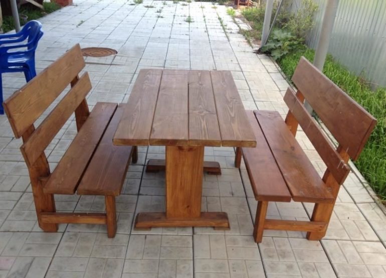 Salon de jardin pour le coin repas de la cuisine d'été