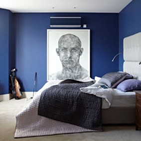 arredamento foto camera da letto blu