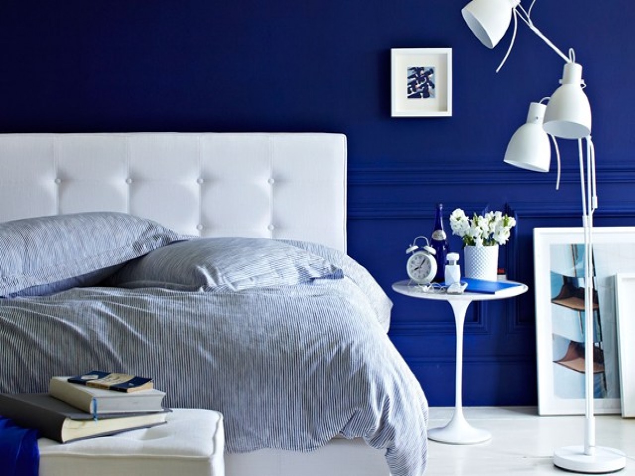 photo de la chambre bleue