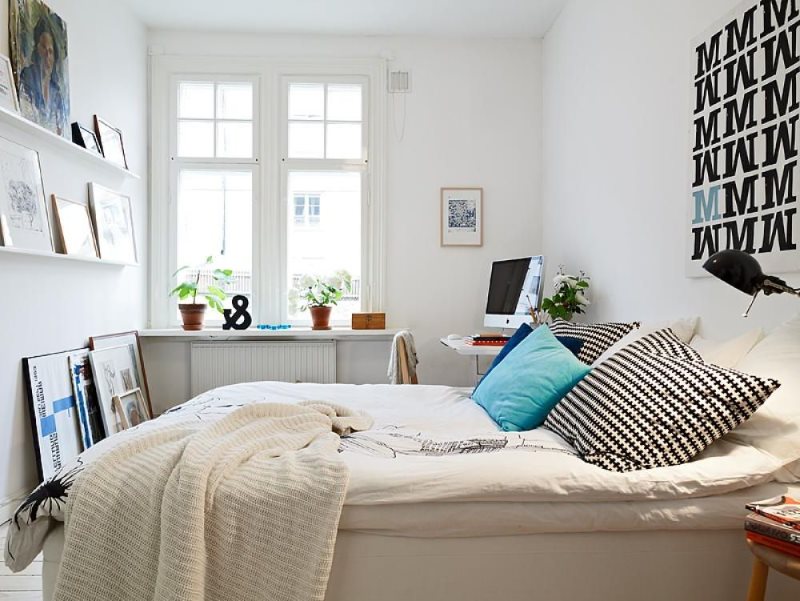 Intérieur de chambre de style scandinave