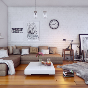 Scandinavian style living room photo