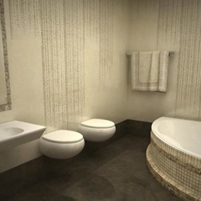 foto di design del bagno combinato