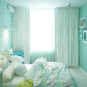 turquoise bedroom interior photo