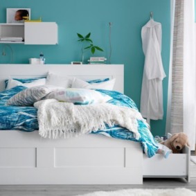 turquoise bedroom interior ideas