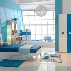 options de photo de la chambre bleue