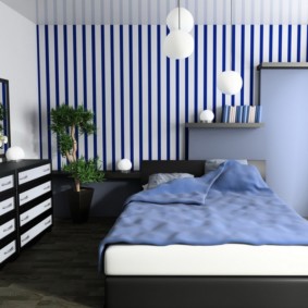 chambre en photo couleur bleu