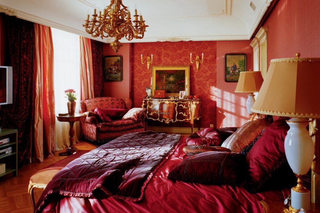 options de photo de chambre rouge