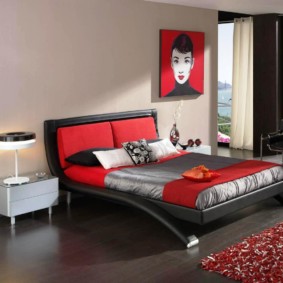 décor de chambre rouge