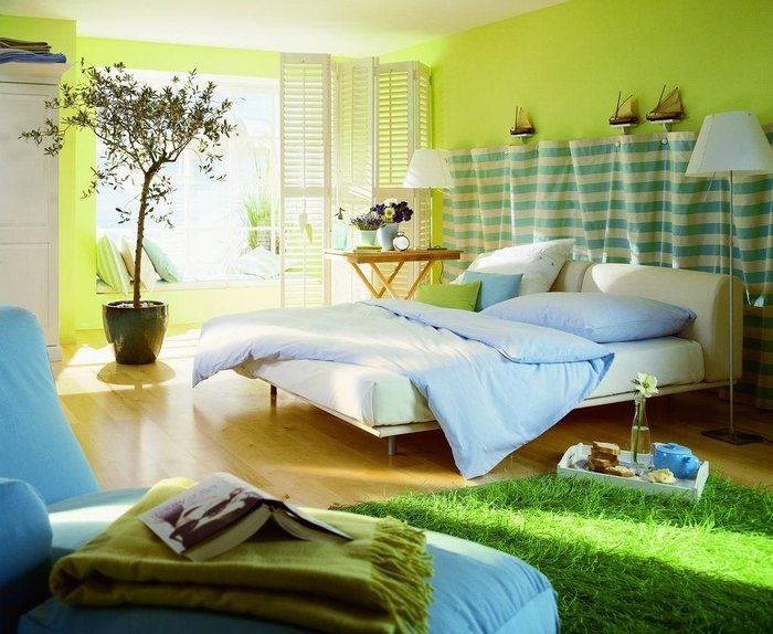 photo de conception de chambre verte