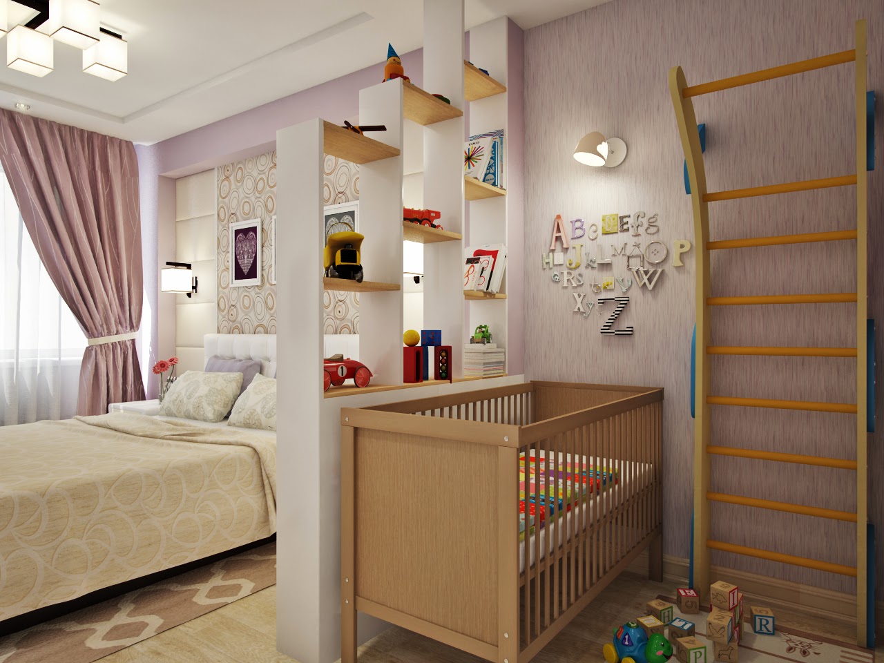 chambre et enfants dans un décor photo