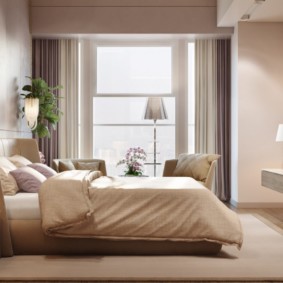 vue sur la chambre beige