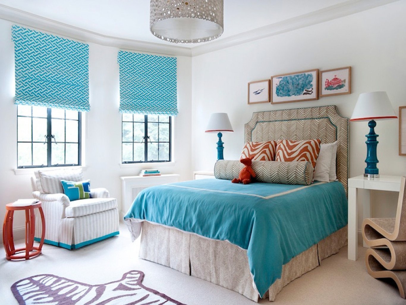 turquoise bedroom photo design