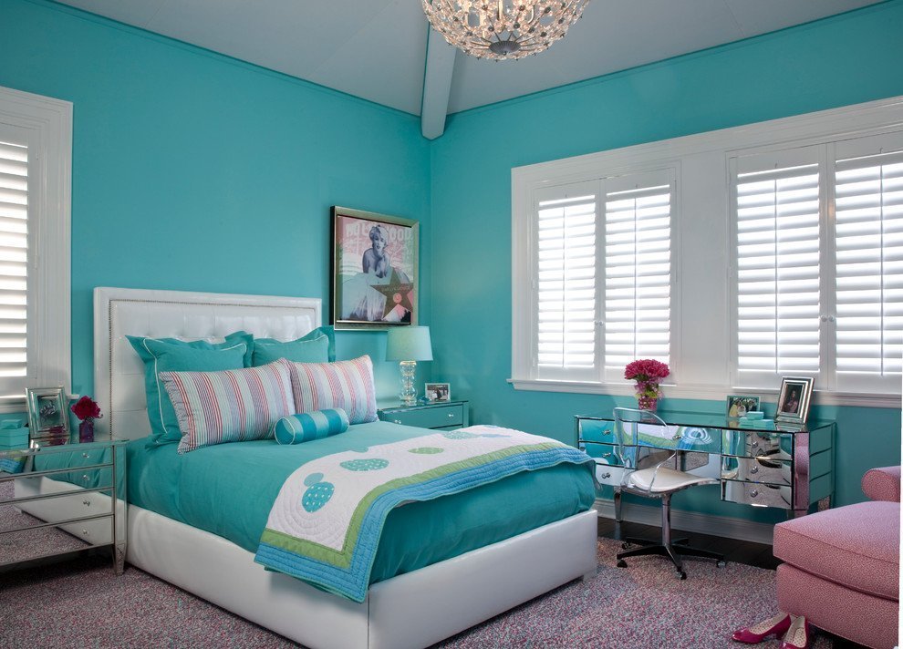 turquoise bedroom