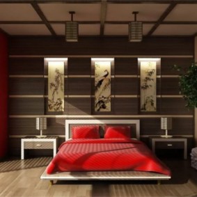 photo de conception de chambre rouge