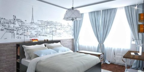 Foto di arredamento camera da letto scandinava