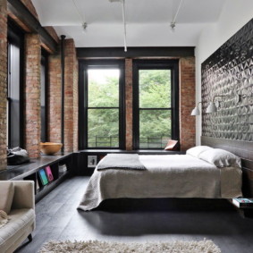 idées d'intérieur chambre à coucher loft