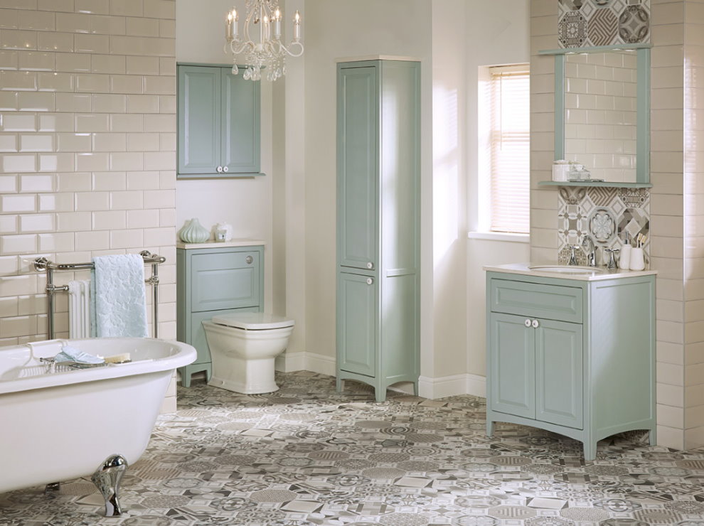 Intérieur de salle de bain Provence française