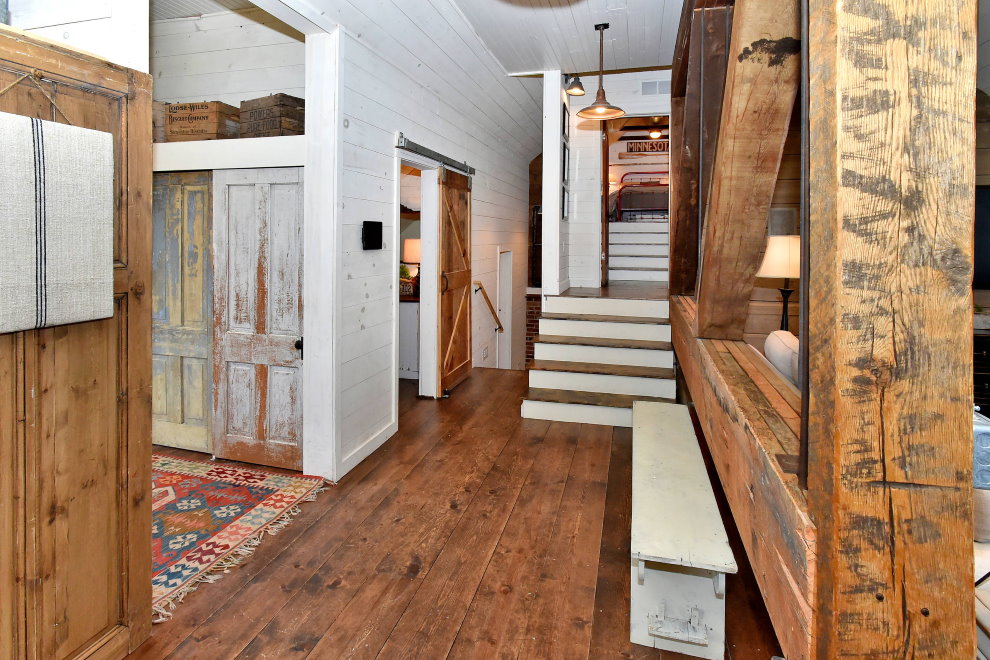 Corridor of a loft-style country house