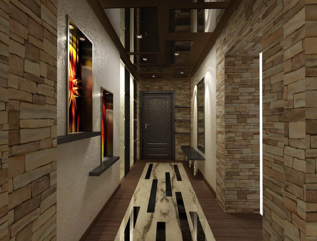 design of a narrow corridor in a panel house