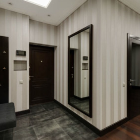 hallway design with dark doors