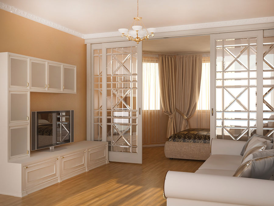 living room bedroom design 16 sq m