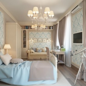 chambre moderne dans des couleurs vives