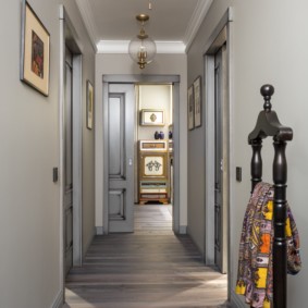 narrow corridor in apartment design photo