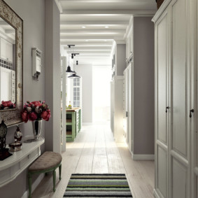 narrow corridor in the apartment photo design